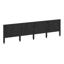 Rasenkante Beetumrandung Holz 200 x 40 cm schwarz