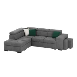 Ecksofa mit Schlaffunktion DENVER links anthrazit