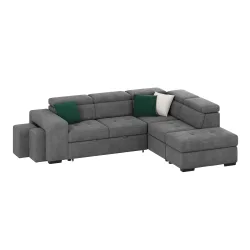 Ecksofa mit Schlaffunktion DENVER rechts anthrazit