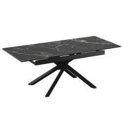 Esstisch ausziehbar KOLLEN 160/200 x 90 cm schwarz