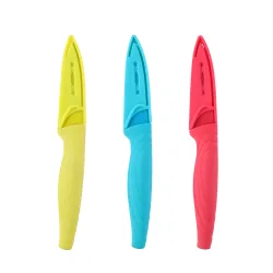 Küchenmesser mit Klingenschutz 19 cm 3er Set