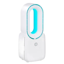 Tischventilator 3 Stufen mit USB und LED weiss