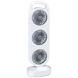Turmventilator Tischventilator USB 37 cm weiss