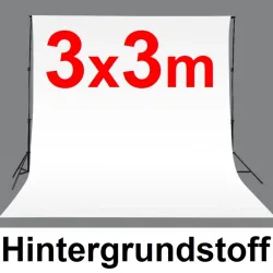 Hintergrundstoff 3 x 3 m weiss