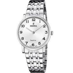 Festina F20047/1 Swiss Made Acero Klassik Damenuhr