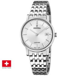 Festina F20019/1 Swiss Made Acero Klassik Damenuhr