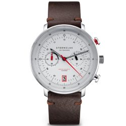 Sternglas - Chronograph Uhr, Hamburg CHRONO, 42mm, Braun