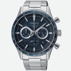 Seiko - Chronograph Uhr, Conceptual Series, 43mm, Silber
