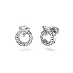 Guess - Ohrstecker, M'ama Non M'ama, 10mm, Silber