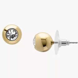Fossil - Ohrstecker, Jewelry, One Size, Goldfarben