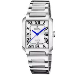 Festina - Analoguhr, On The Square, 33.5MM, Silber
