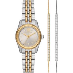 Michael Kors Damen Lexington UHR aus Edelstahl Silber/Gold