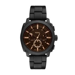 Fossil - Chronograph Uhr, Machine, 44mm, Black