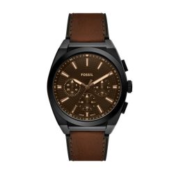 Fossil Herren Everett UHR aus Edelstahl Schwarz