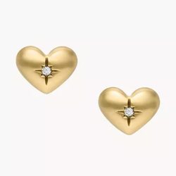 Fossil - Ohrstecker, Sadie, One Size, Goldfarben