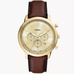 Fossil - Chronograph Uhr, Neutra, 44mm, Braun