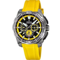 Festina - Chronograph Uhr, Chrono Bike, 45mm, Gelb