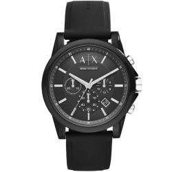 Armani Exchange Uhr Chronograph Silikon schwarz
