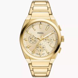 Fossil - Chronograph Uhr, Everett, 44mm, Gold
