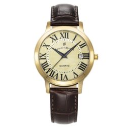 JACQUES DU MANOIR - Analoguhr, Genesis Gents, 38mm, Braun