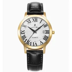 JACQUES DU MANOIR - Analoguhr, Genesis Gents, 38mm, Black