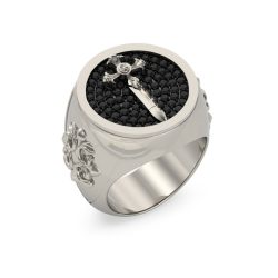 Guess - Ring, Rebel Knight, 66, Grau