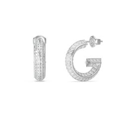 Guess - Ohrringe, G Crystal, 20mm, Silber