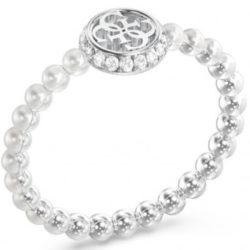 Guess - Ring, Tiny Pearly, 56, Silber