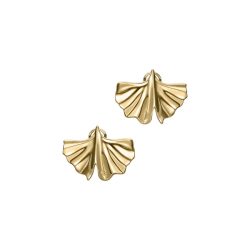 Emporio Armani Damen Ohrringe EGS3261710 – Elegante Ginkgo-Blatt Ohrstecker in Gold