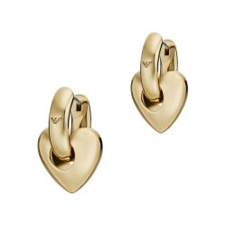 Emporio Armani Damen Ohrringe EGS3266710 – Herzform in Gold