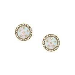 Fossil - Ohrstecker, Jewelry, One Size, Goldfarben