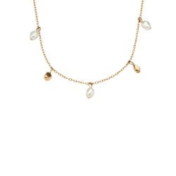 Skagen Agnethe Pearl Halskette SKJ1879710 – Gold & Süßwasserperlen .
