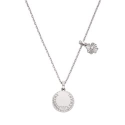 Emporio Armani Halskette EGS3275040 – Damenkette in Edelstahl mit Anhänger & Blume