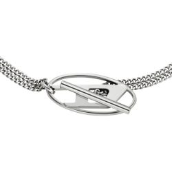 Diesel Herren Halskette DX1534040 – Edelstahl Kette mit Anhänger