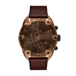 Diesel DZ4698 Herrenuhr – Kraftvolles Design in Bronze und Leder