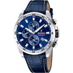 Festina - Chronograph Uhr, Timeless Chronograph, 45mm, Blau
