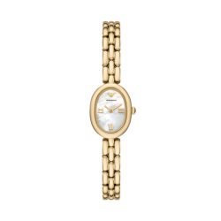 Emporio Armani AR11721 Damenuhr – Elegante goldene Armbanduhr mit Perlmuttzifferblatt