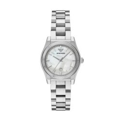 Emporio Armani AR11723 Damenuhr – Eleganz in Edelstahl mit Perlmuttzifferblatt
