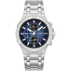 Police Uhr PEWGK0082004 – Maskuline Eleganz in Edelstahl mit blauem Zifferblatt