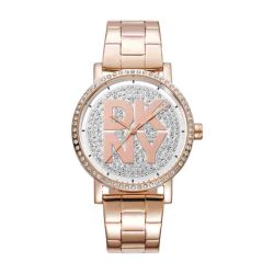 DKNY DK1L035M0225 Damen Elegant Roségold Glitzer