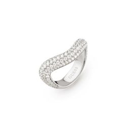 Guess - Ring, Double Wave, 54, Silber