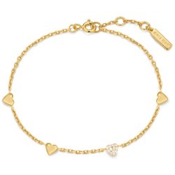 ANIA HAIE - Armband, Starlit Drops, 16.5+2CM, Goldfarben