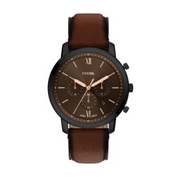 Fossil - Chronograph Uhr, Neutra, 42mm, Braun