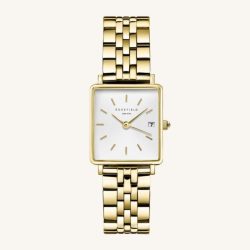 Rosefield - Analoguhr, The Boxy Xs, 24mm, Goldfarben