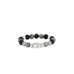 Buddha to Buddha 001J0118836 F Spirit Bead Mix Grey Picasso Jasper Herren Armband