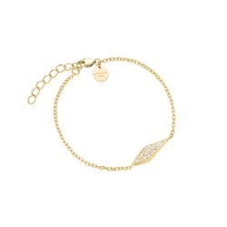 Rosefield JBPLG-J1238 Pave Leaf Bangle Damen Armband