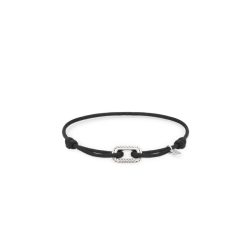 Buddha to Buddha 001J051340325 Barbara Cord Silver Black Herren Armband