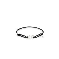 Buddha to Buddha 001J051350325 Chain XS Cord Silver Black Herren Armband