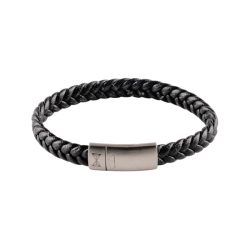 AZE Jewellery AJ-BL403-A Signle Flat String Black Junior Armband