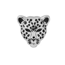 ShoeMe Charms SMC200010 Leopard mit schwarzer Emaille